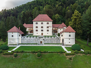 Image showing Panoramic view of Strmol castle, Gorenjska region, Slovenia