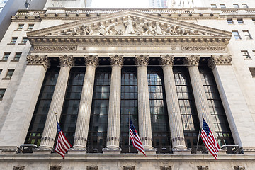 Image showing Exterior of New york Stock Exchange, Wall street, lower Manhattan, New York City, USA.