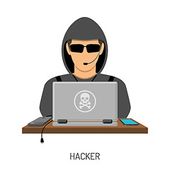 Image showing Cyber Crime Concept with Hacker