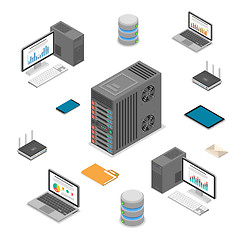 Image showing Data Network Technology Isometric