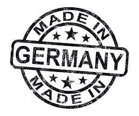 Image showing Made In Germany Stamp Shows German Product Or Produce