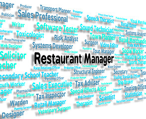 Image showing Restaurant Manager Means Cafes Chief And Managers