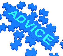 Image showing Advice Puzzle Showing Guidance And Support