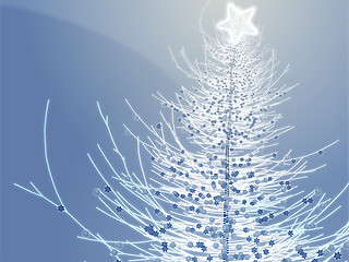 Image showing Sparkly christmas tree illustration