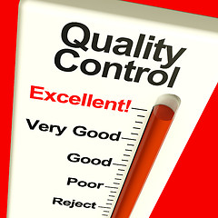 Image showing Quality Control Excellent Monitor Showing Satisfaction And Perfe