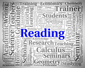 Image showing Reading Word Represents Look Through And Peruses