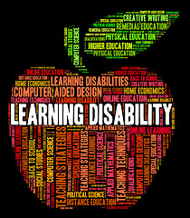 Image showing Learning Disability Words Indicates Special Education And Gifted