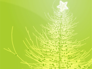 Image showing Sparkly christmas tree illustration