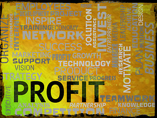 Image showing Profit Words Indicates Investment Earn And Success