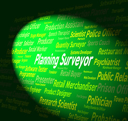 Image showing Planning Surveyor Shows Target Surveys And Jobs