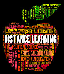 Image showing Distance Learning Words Indicates Correspondence Course And Deve