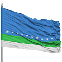 Image showing San Jose City Flag on Flagpole