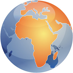 Image showing Map of Africa on globe  illustration