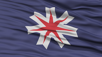 Image showing Closeup Hokkaido Japan Prefecture Flag