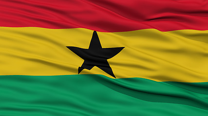 Image showing Closeup Ghana Flag