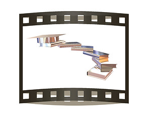 Image showing Chrome books icon. 3d illustration. The film strip.