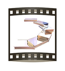 Image showing Chrome books icon. 3d illustration. The film strip.