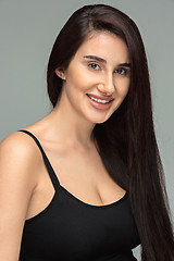 Image showing Portrait of beautiful dark-haired girl