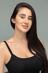 Image showing Portrait of beautiful dark-haired girl