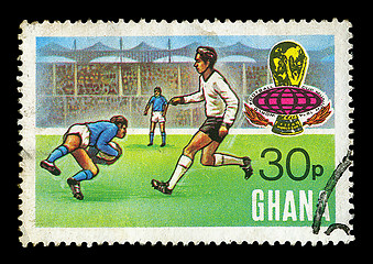 Image showing football match postage stamp