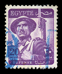 Image showing soldier postage stamp