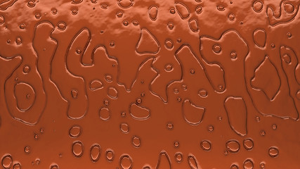 Image showing Melting chocolate or cocoa coffee splashes and droplets