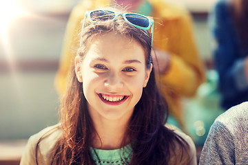 Image showing happy teenage girl face