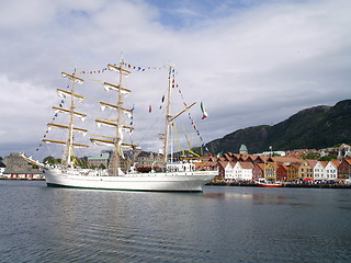 Image showing sailboat in bergen