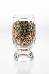 Image showing Glass With Malt And Hop