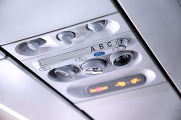 Image showing Light and air conditioning in the plane