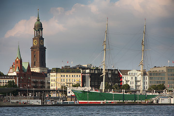 Image showing Hamburg, Germany - July 28, 2014: View of Landscape of Hamburg\'s