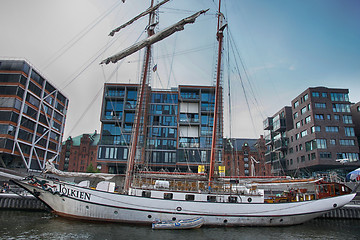 Image showing Hamburg, Germany - July 28, 2014: View of the Hafencity quarter 