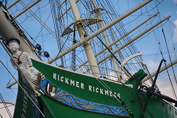 Image showing Hamburg, Germany - July 28, 2014: Figurehead of the sailing ship