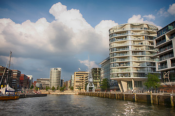 Image showing Hamburg, Germany - July 28, 2014: View of the Hafencity quarter 