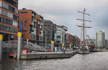 Image showing Hamburg, Germany - July 28, 2014: View of the Hafencity quarter 