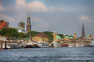 Image showing Hamburg, Germany - July 28, 2014: View of Landscape of Hamburg\'s