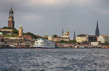 Image showing Hamburg, Germany - July 28, 2014: View of Landscape of Hamburg\'s