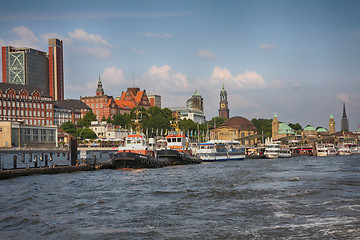 Image showing Hamburg, Germany - July 28, 2014: View of Landscape of Hamburg\'s