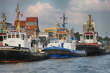 Image showing Hamburg, Germany - July 28, 2014: View of Landscape of Hamburg\'s