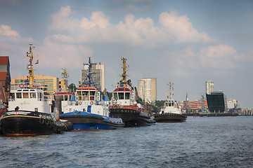 Image showing Hamburg, Germany - July 28, 2014: View of Landscape of Hamburg\'s