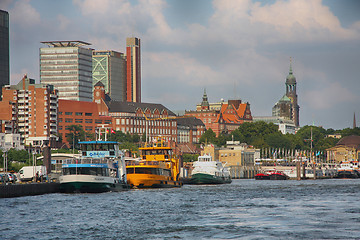Image showing Hamburg, Germany - July 28, 2014: View of Landscape of Hamburg\'s