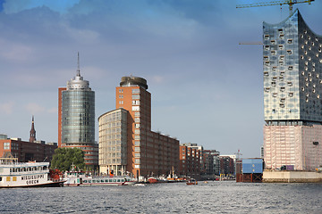 Image showing Hamburg, Germany - July 28, 2014: View of the Hafencity quarter 