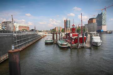 Image showing Hamburg, Germany - July 28, 2014: View of Landscape of Hamburg\'s