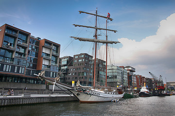 Image showing Hamburg, Germany - July 28, 2014: View of the Hafencity quarter 