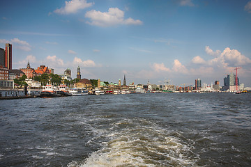 Image showing Hamburg, Germany - July 28, 2014: View of Landscape of Hamburg\'s