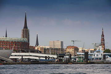 Image showing Hamburg, Germany - July 28, 2014: View of Landscape of Hamburg\'s