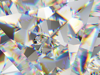 Image showing Gemstone structure extreme closeup and kaleidoscope