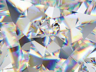 Image showing Gemstone structure extreme closeup and kaleidoscope