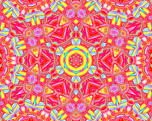 Image showing Abstract concentric colorful pattern