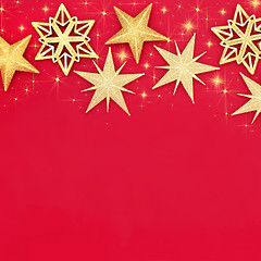 Image showing Christmas Gold Star Background